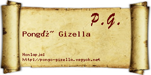 Pongó Gizella névjegykártya